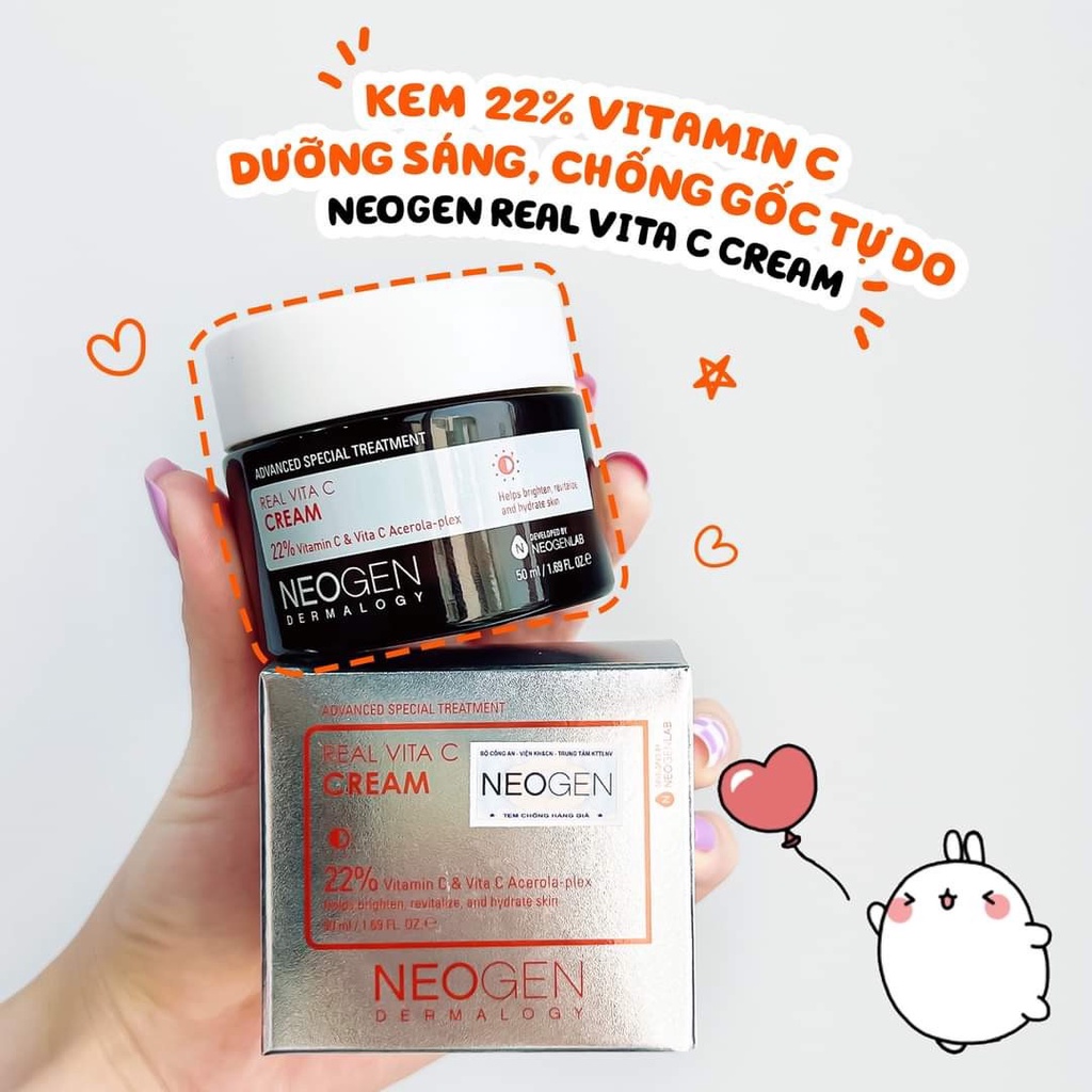 Kem Dưỡng Sáng Da, Giảm Thâm Neogen Real Vita C 22% Cream 50ml