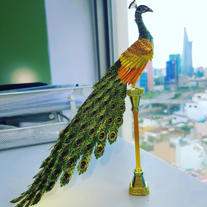 Mô Hình Kim Loại Lắp Ráp 3D Piececool Con Công Peacock