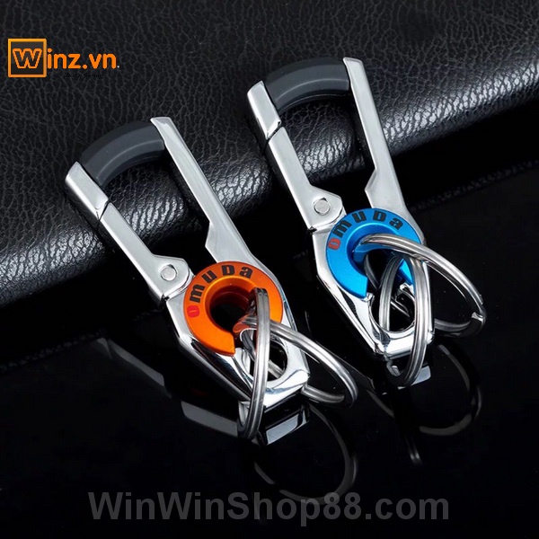 Móc chìa khóa ô tô xe hơi OMUDA chính hãng sang trọng hàng cao cấp lịch lãm cho dân văn phòng thép không gỉ OMUDA A3748