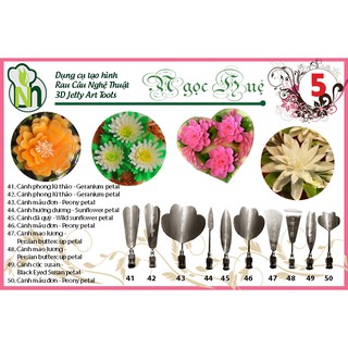 Kim rau câu 3D Ngọc Huệ (bộ số 5 - hướng dương, mẫu đơn, phong lữ thảo, dã quỳ, cúc susan, mao lương)