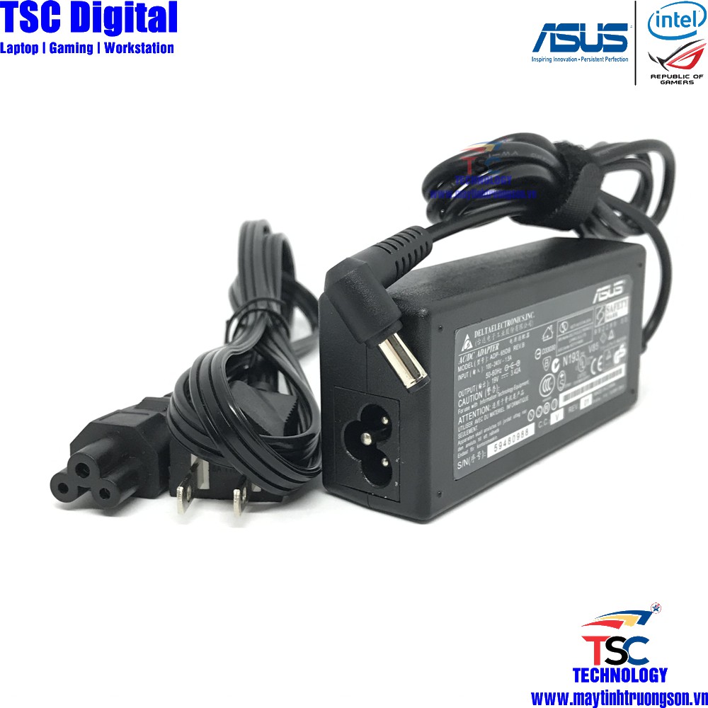 Sạc Laptop ASUS 19V-3.42A/ 19V-4.74A Sạc Zin (Tặng Kèm Dây Nguồn)