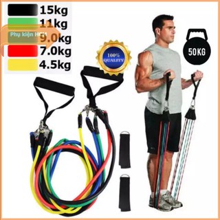 Bộ 5 Dây ngũ sắc kháng lực – Dụng cụ tập GYM – Tập thể dục tại nhà