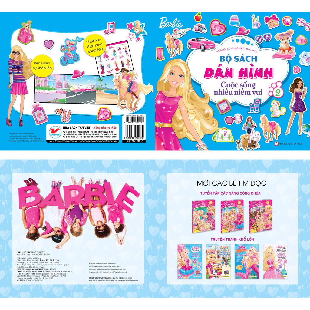 Sách - Barbie Bộ Sách Dán Hình Cuộc Sống Nhiều Niềm Vui - Tập 2