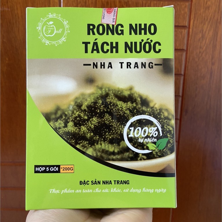 Hộp 5 gói rong nho tách nước Nha Trang 200g