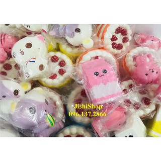 COMBO SQUISHY LOẠI TO CÁC MẪU xoài, gấu trúc, cam, dâu to