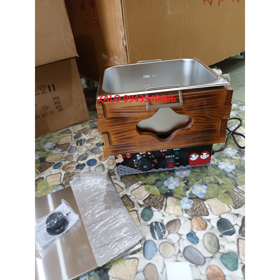 Nồi oden 9 ngăn nhúng lẩu xiên que dùng điện 220V-Bảo hành 1 năm