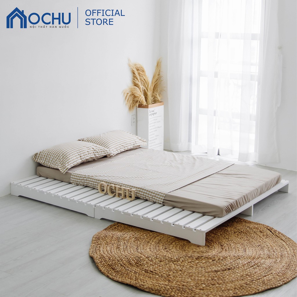 Giường Ngủ Pallet Gỗ Thông OCHU - Pallet Bed - White