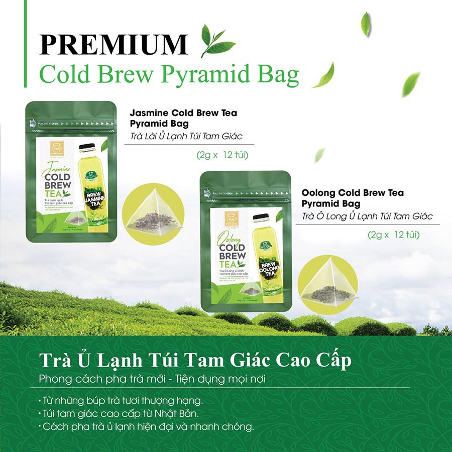 Trà ủ lạnh Phúc Long - Cold Brew Tea (túi lọc kim tự tháp)