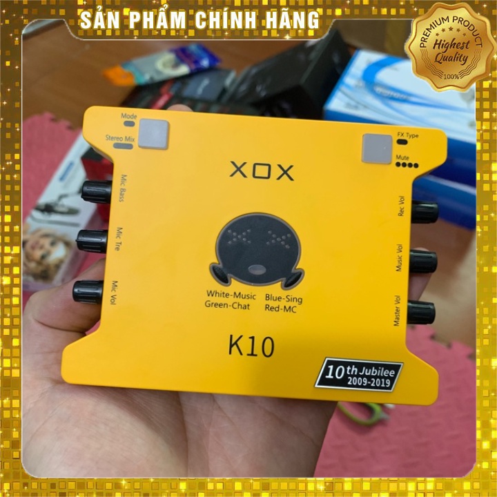 [Mã ELHACE giảm 4% đơn 300K] Soundcard K10 bản 2020 _ Kỉ Niệm 10 năm của XOX K10 âm thanh cực hay