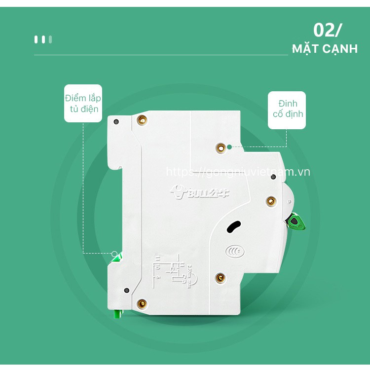 [Chính hãng] Aptomat an toàn CB Gongniu Bull 1Pha/ 2 Pha / 3 Pha/ 4 Pha, 32A/40A