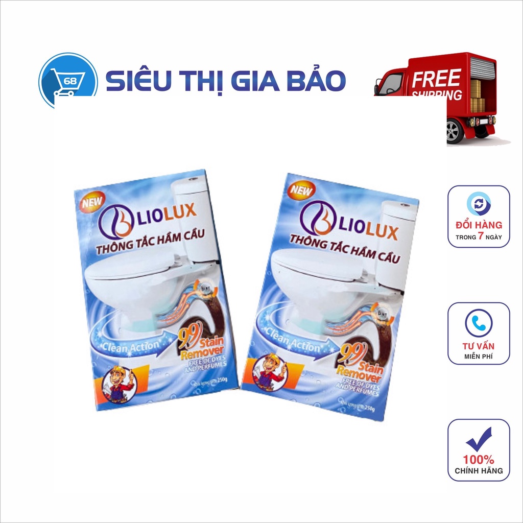 bột thông tắc bồn cầu, Xử Lý Hầm Cầu Bể Phốt LIOLUX 250g