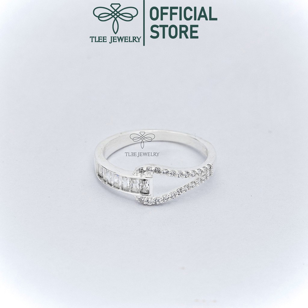 Nhẫn bạc nữ TLEE móc nối nạm đá cao cấp TleeJewelry A0174