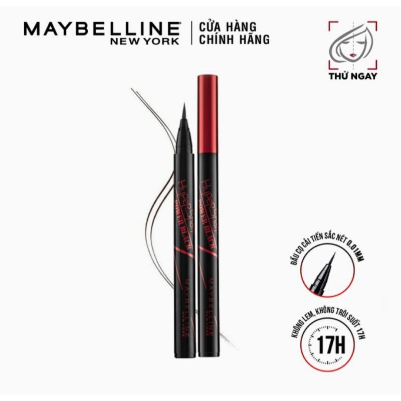 Bút Kẻ Mắt Nước Đen Tuyền Không Lem Không Trôi Maybelline NewYork HyperSharp Power (đỏ)