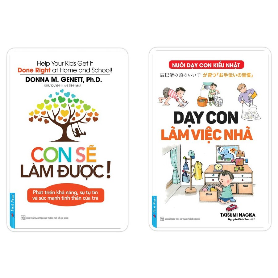 Sách Combo Con Sẽ Làm Được + Dạy Con Làm Việc Nhà First News