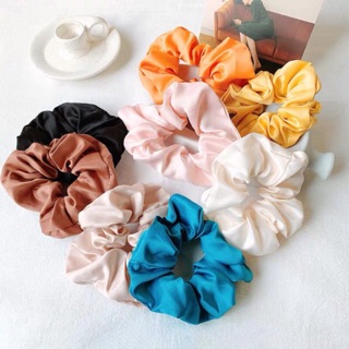 Dây buộc tóc Scrunchie Jennie style màu pastel