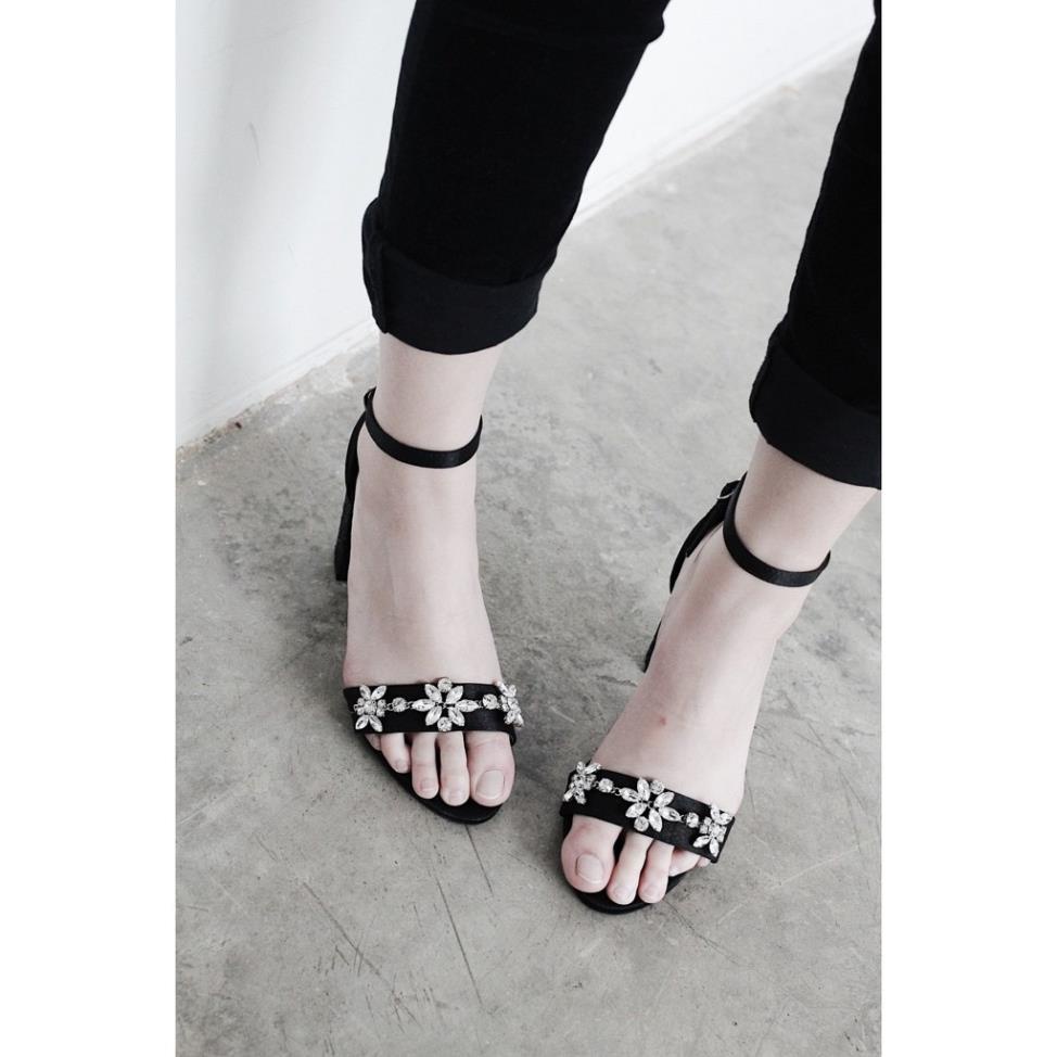Giày cao gót Flower Strappy Heels 7cm -HC)*3