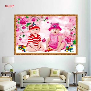 TRANH DÁN TƯỜNG 3D EM BÉ BABY -SLBB7- CÓ IN THEO YÊU CẦU - TRANG TRÍ PHÒNG NGỦ