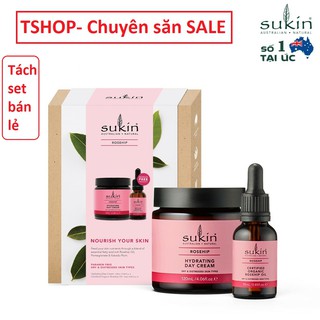 [SALE XẢ HÀNG][ROSEHIP] Hộp Quà Sukin Chống Lão Hóa Da Dầu Tầm Xuân Kem Dưỡng Ẩm Ban Ngày 120ml + Tinh Dầu Tầm Xuân 15ml