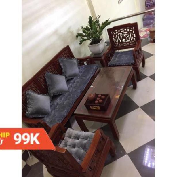 (chọn mẫu) Trọn bộ ghế sofa nỉ nhung sang trọng mẫu mới 2019 .