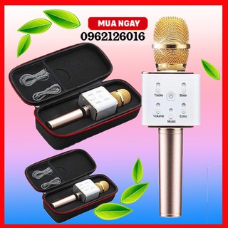Micro karaoke Bluetooth thế hệ mới 2017 kiêm loa Q7 3 trong 1 Tặng nút chống bụi-j42