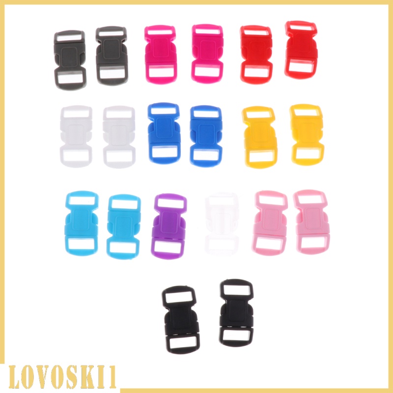 [LOVOSKI1]20x Colorful Buckle Contoured Side Quick Release for   Bracelet 10mm