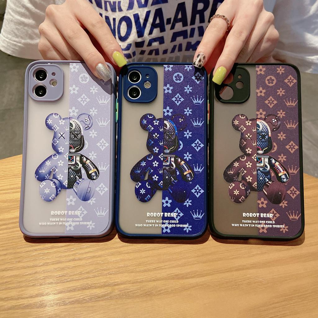 Ốp Điện Thoại In Hình Gấu KAWS Cho IPhone 13Promax 12 11 7Plus X Xs Max XR 8 7