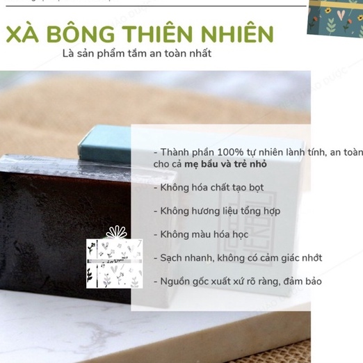 Xà bông sinh dược cao thảo dược 100% thiên nhiên HandMade  ( hiệu quả dị ứng, mẩn ngứa ) 100gr