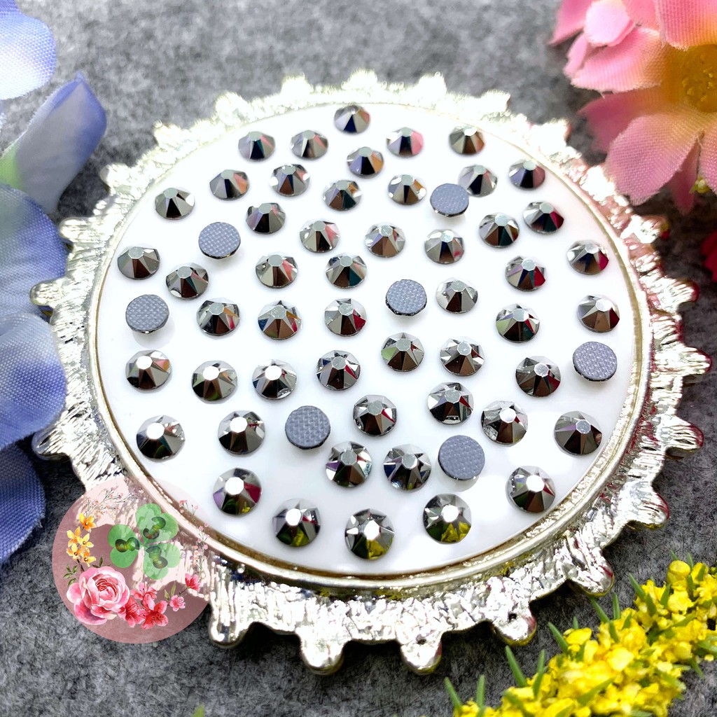 Mã SNG 822 . Đá Chân Lưới " Blue Hematile" 16 khía siêu bắt sáng, đính trang trí móng siêu lấp lánh.