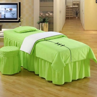 Bộ ga giường spa,nail 4 món cotton