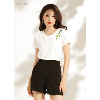 Áo thun nữ thêu chiếc lá GUMAC AT10941