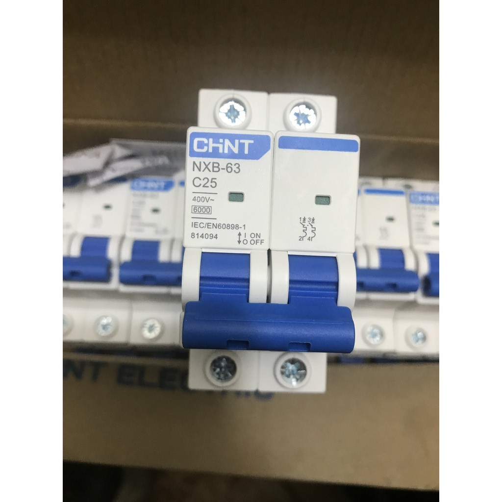 [Chint] Attomat NXB-63 2pha 25A hàng chất lượng cao