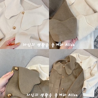 Áo dạ cắt cổ sen - ALISA