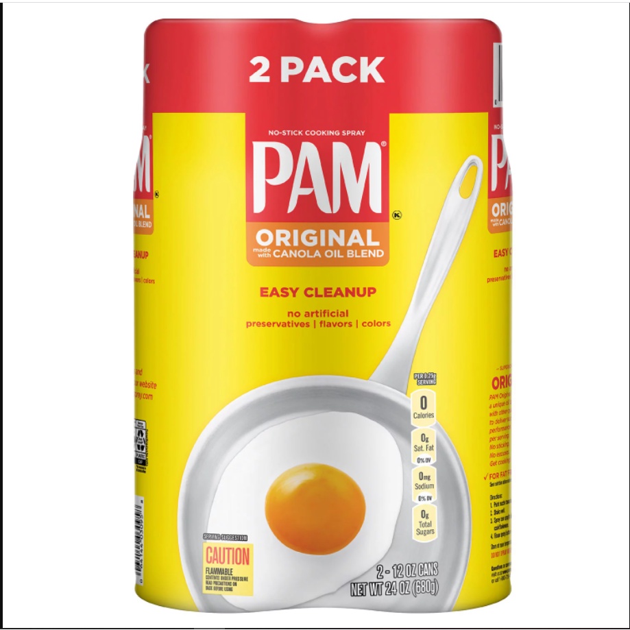 ✅ Dầu Ăn Kiêng Dạng Xịt Pam Original 12 oz 680g ( ~ 1200 lần xịt )