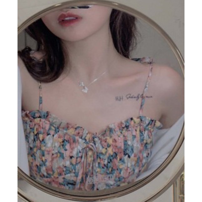 Váy dây hoạ tiết hoa nổi bật SUGARIE