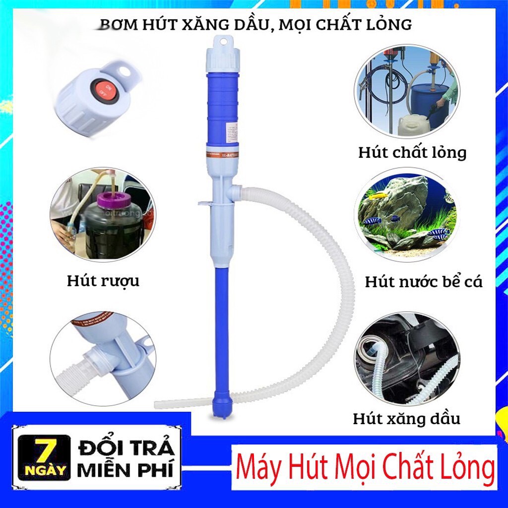 Máy Hút Chất Lỏng Tự Động ❤️Hút Nước, Rượu, Xăng Dầu, Hóa Chất Đủ Loại ❤️RẺ VÔ ĐỊCH❤️ Máy Chạy Pin Tự Động Chỉ 1 Nút Bấm