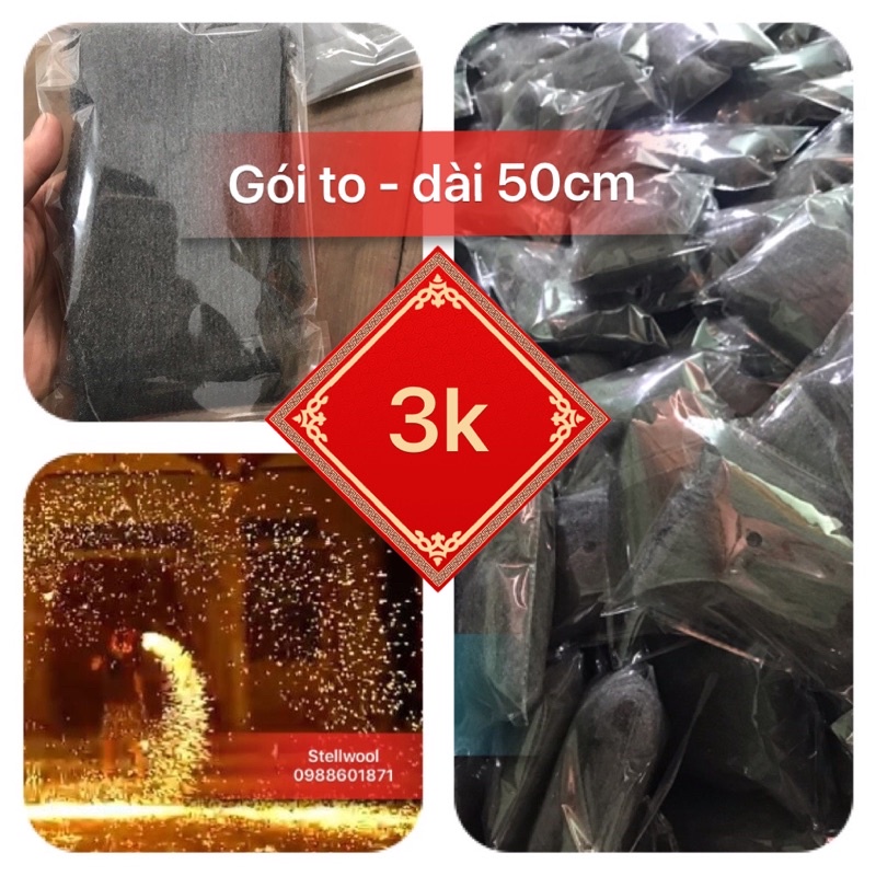 Bùi Nhùi Thép dài 50cm - gói dày to - siêu mê - 30 tặng 1 - 50 tặng 2