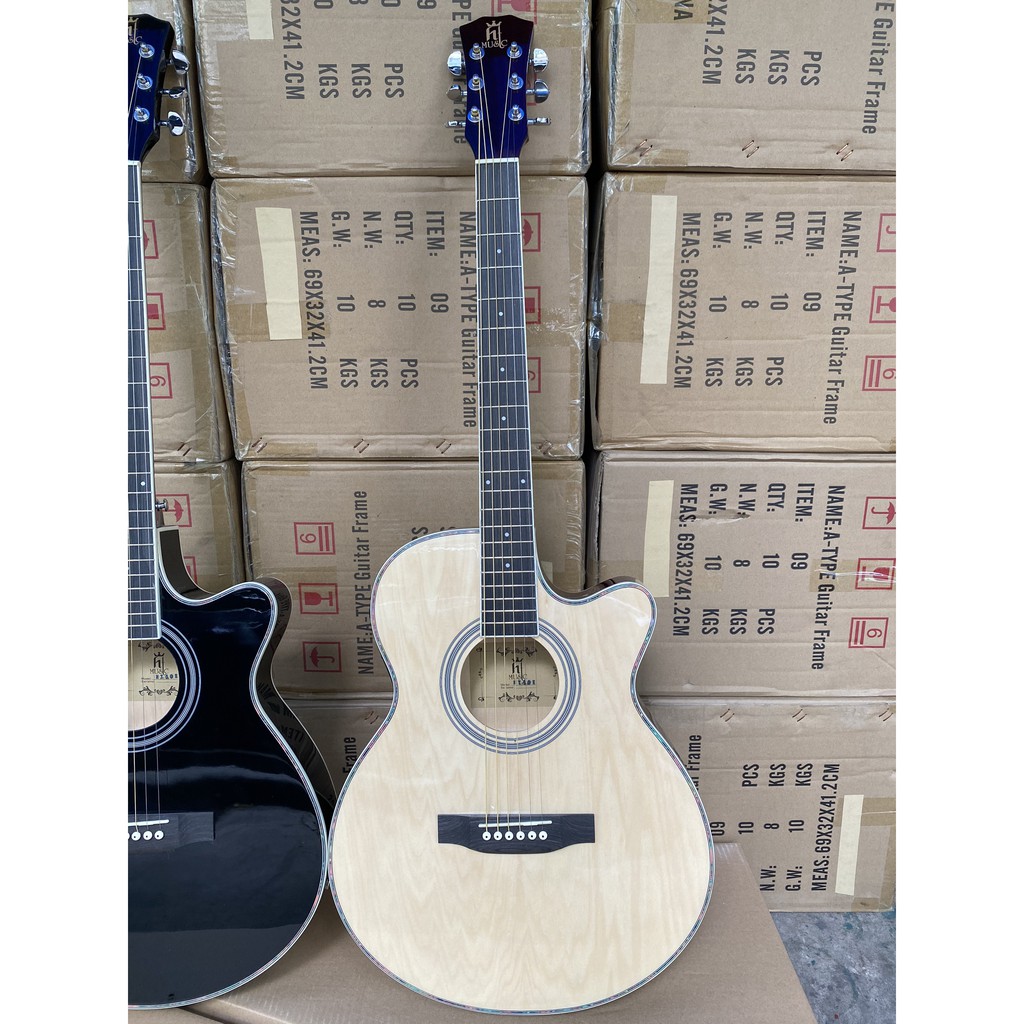 ĐÀN GUITAR ACOUSTIC HTMUSIC CÓ EQ-tặng phụ kiện