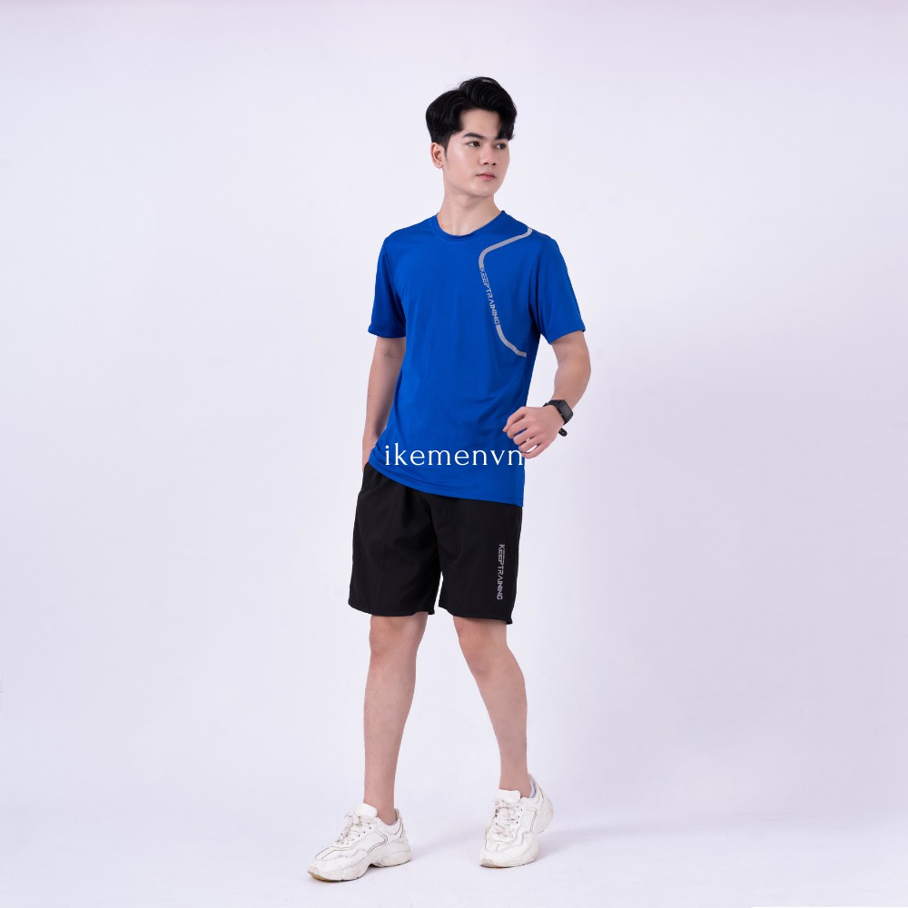 Bộ thể thao nam, bộ quần áo nam tập gym KEEP TRAINING thoáng mát co giãn nhẹ | BigBuy360 - bigbuy360.vn