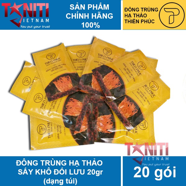 Quả thể đông trùng hạ thảo sấy khô đối lưu 20gr ( đóng túi)