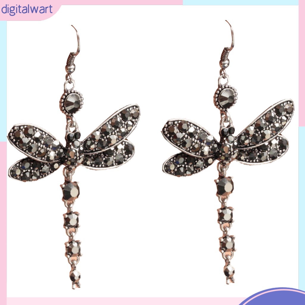 Hoa Tai Hình Chuồn Chuồn Đính Đá Phối Tua Rua Thời Trang Cho Nữ