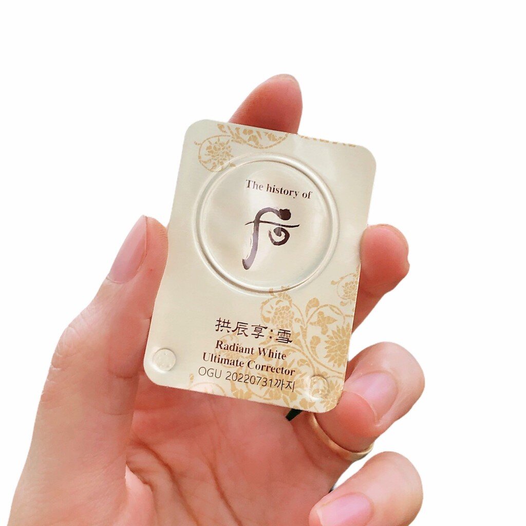 Cao nám Whoo Radiant White Ultimate Correcto giúp mờ các vết thâm sạm nám, tàn nhang dưỡng trắng đều màu da - vỉ 1ml