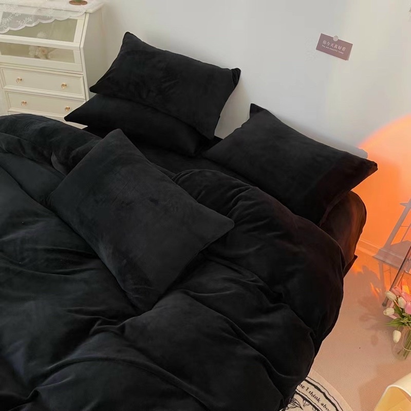 Set Bộ Vỏ Nỉ Nhung Sữa Mệm Mịn Ấm Áp Nhiều Hoạ Tiết Xinh Xắn Đáng Yêu _ shinbedding