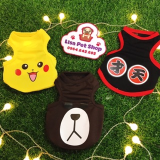 Combo 4 chiếc áo mùa hè chó mèo
