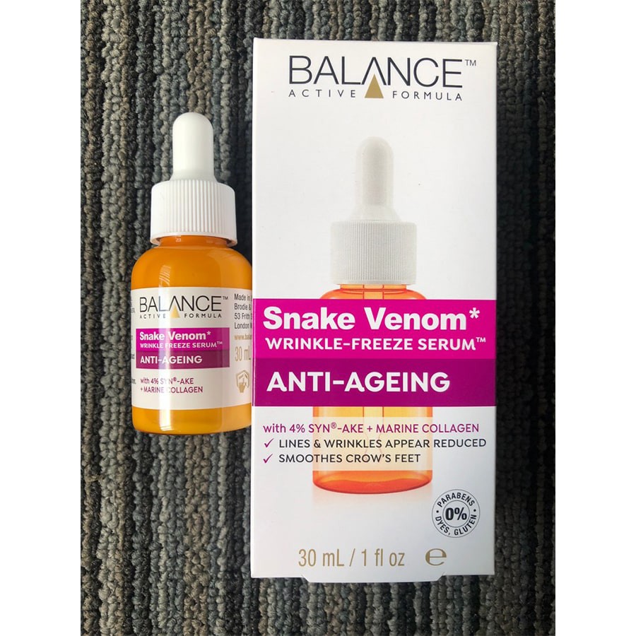Balance - Tinh Chất Nọc Rắn Balance Active Formula Ngừa Lão Hóa, Giảm Nếp Nhăn 30ml Snake Venom Wrinkle Freeze Serum
