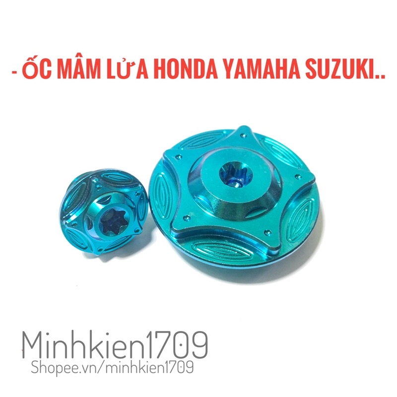 ( GR5 XỊN ) Ốc mâm lửa titan các loại xe Honda Yamaha Suzuki