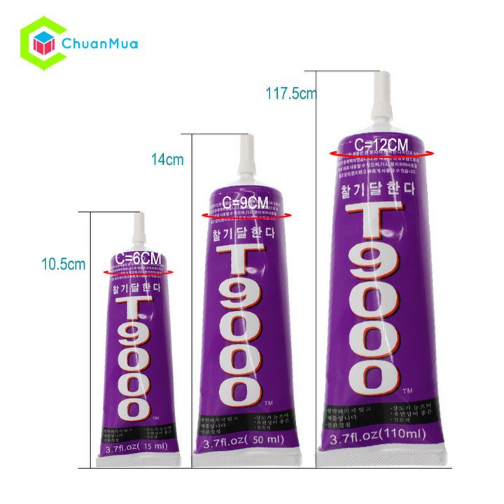 Keo dán màn hình điện thoại chuyên dụng T9000 đa năng tuýt 100ml ( Trong suốt, Dán Hạt, Đính Đá Handmade, Đồ Điện Tử )