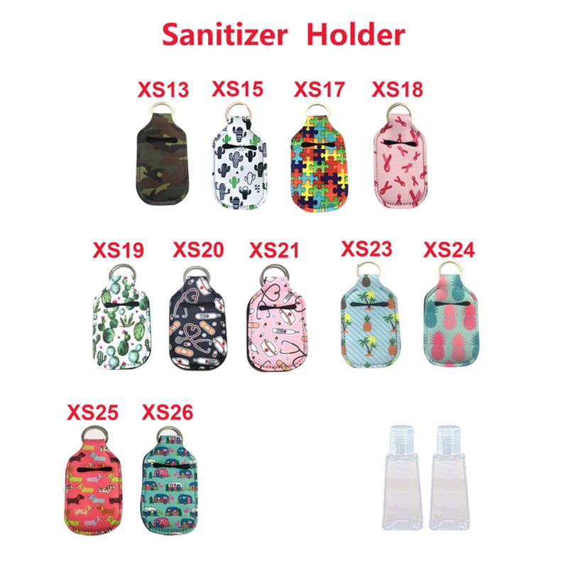 Vỏ Bọc Chai Nước Rửa Tay / Son Môi 30ml Có Móc Khóa Tiện Dụng Mang Theo Du Lịch