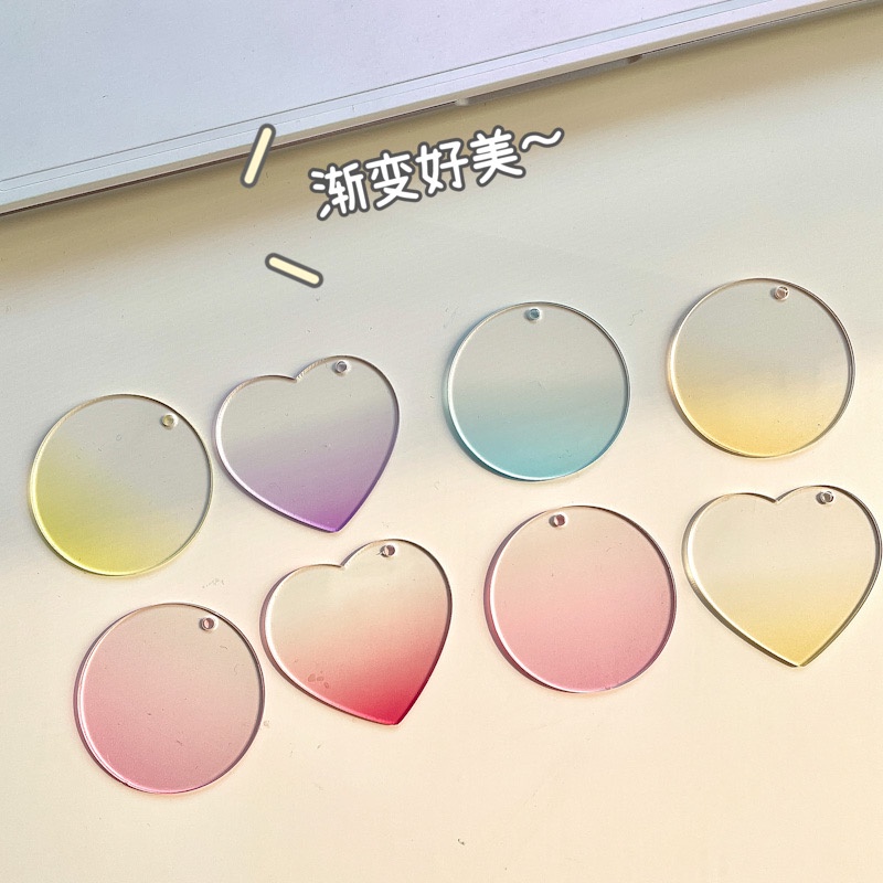 Móc khoá gradient mặt trơn làm keyring idol KPOP | BDK005