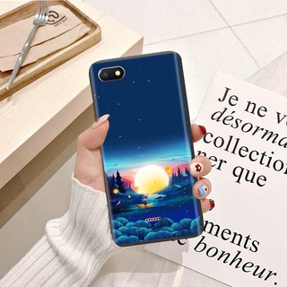 Ốp lưng Xiaomi Mi 8 Lite Viền dẻo TPU hình Trăng Xanh