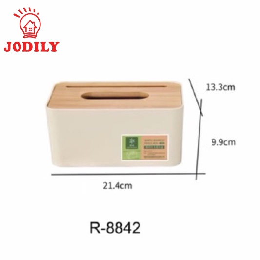 Hộp Giấy Ăn Jodily StarHome Thân Nhựa Mặt Tre Sang Trọng